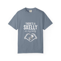 Load image into Gallery viewer, "There's a Skelly in My Belly" Halloween Skeleton Tee