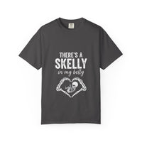 Load image into Gallery viewer, "There's a Skelly in My Belly" Halloween Skeleton Tee